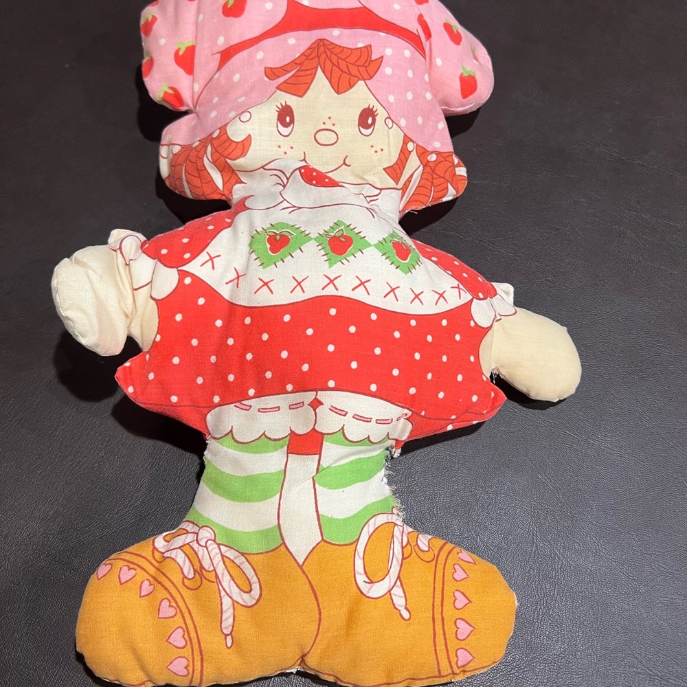 Strawberry Shortcake Rag Doll 14in Red Polka Dot Dress Strawberry Print Hat Girl